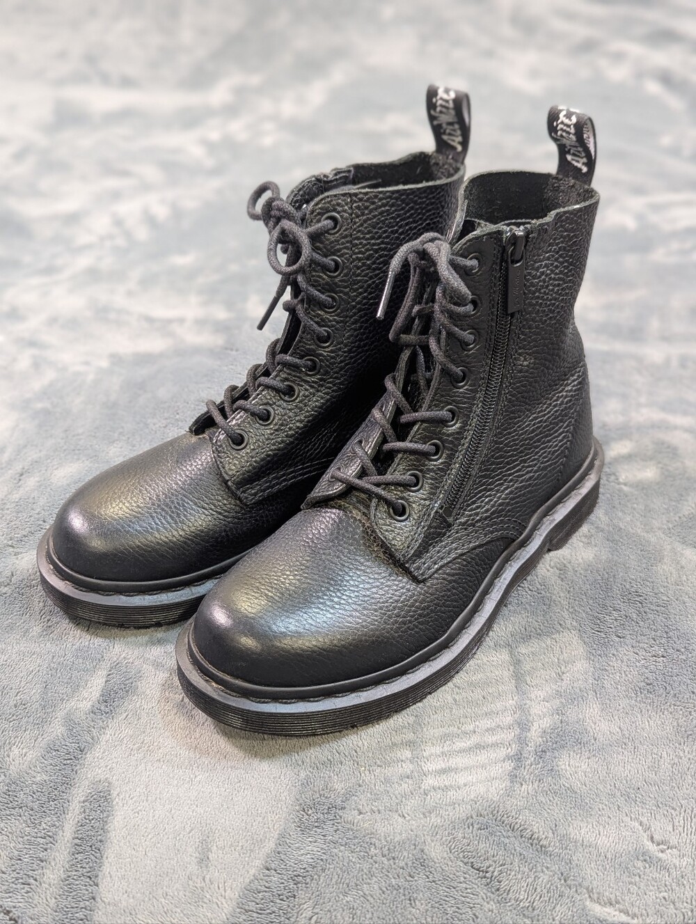 Dr. Martens 1460 Front Zipper Black Boot  Women's Size 7 Grunge Punk Goth Biker